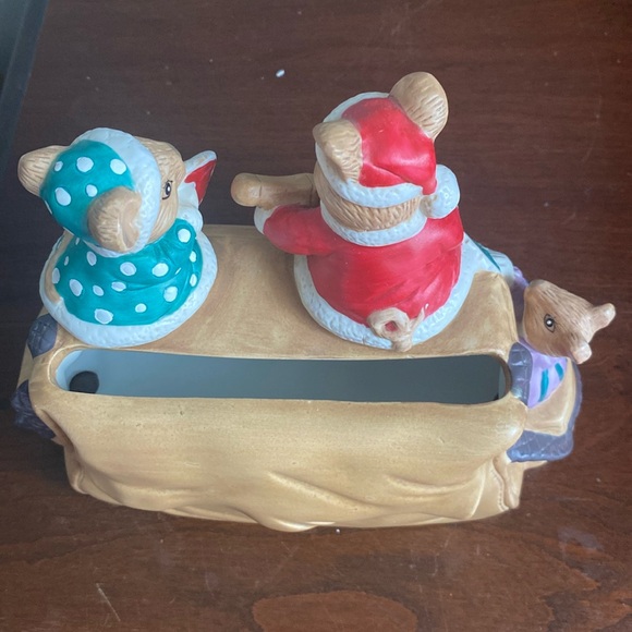 Porcelain Christmas Card Holder- RARE Find - Picture 5 of 6